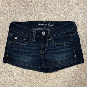 American Eagle Outfitters Dark Blue Denim Jean Shorts